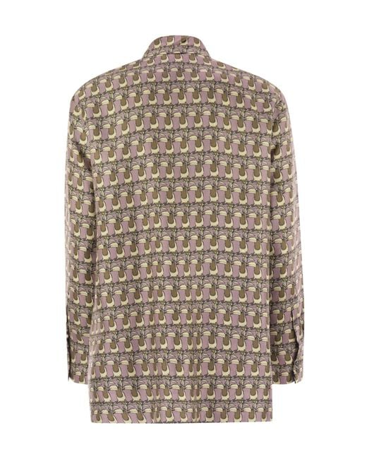 Max Mara Brown 'S Times All-Over Patterned Reversible Top