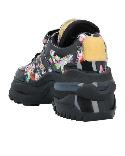 Maison Margiela Black Cartoon Printed Low-Top Shoes