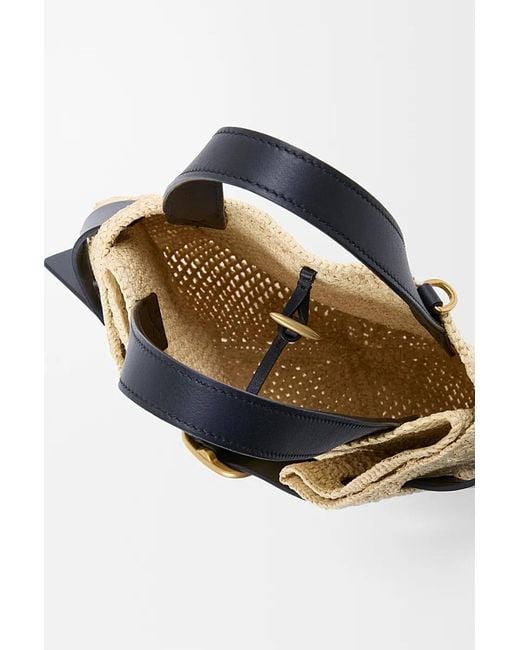 Loewe Natural Buckle Detailed Woven Tote Bag