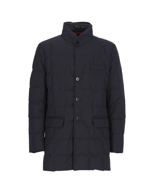 Fay Blue Double-Front Down Jacket for men
