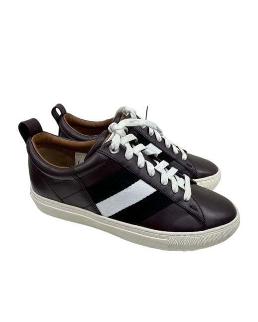 Bally Black Striped Strap Low-Cut Skate Shoes for men
