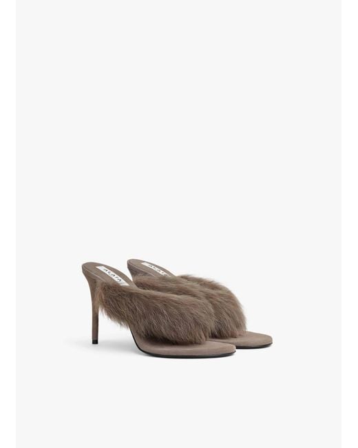Alaïa Brown Alaïa Heeled Thong Mules