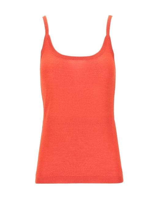 Lela Rose Red U-Neck Vest