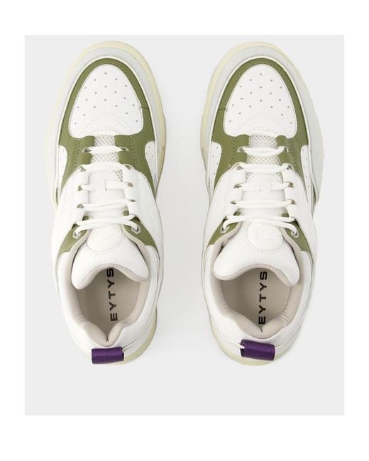 Eytys White Round Toe Lace-Up Sneakers for men