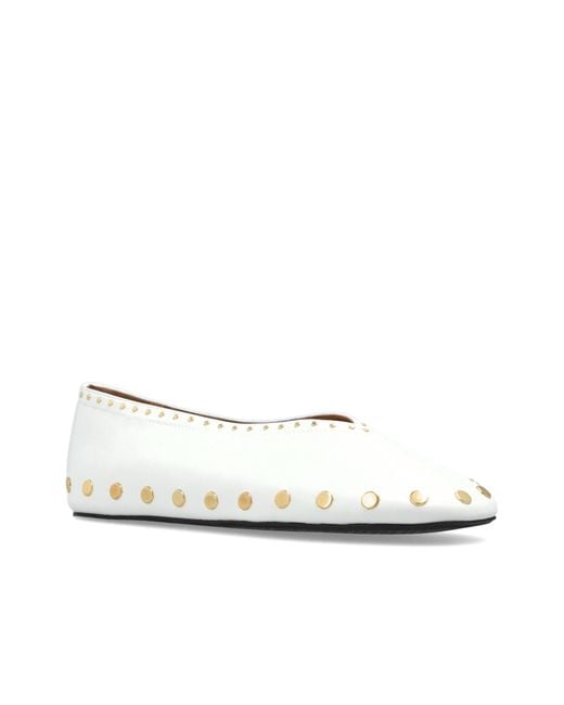 Ganni White Jenny Ballerina