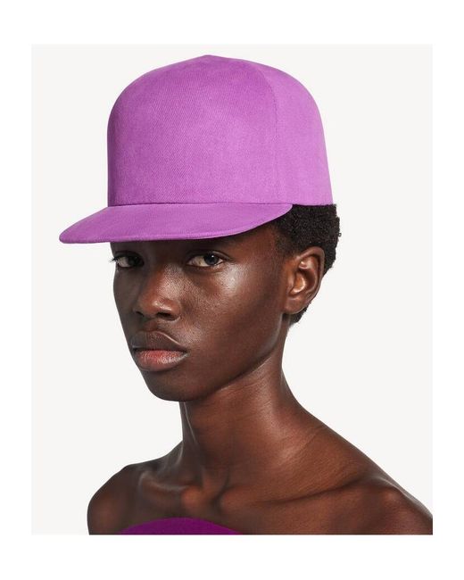 Balenciaga Purple Logo Embroidered Baseball Cap