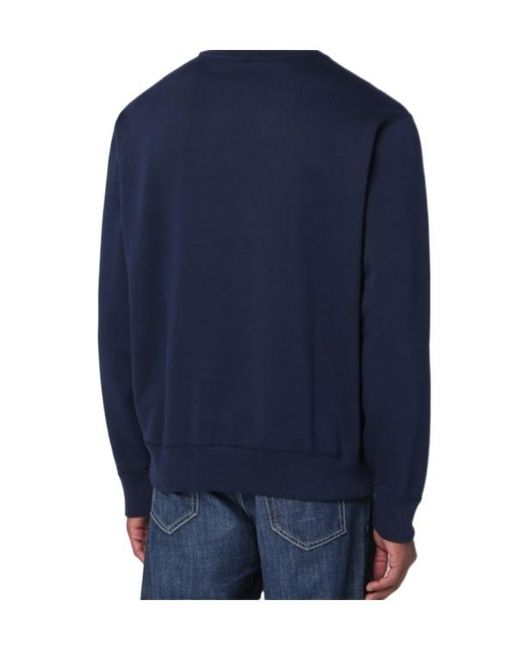 Polo Ralph Lauren Blue Logo-Embroidered Crewneck Sweatshirt for men
