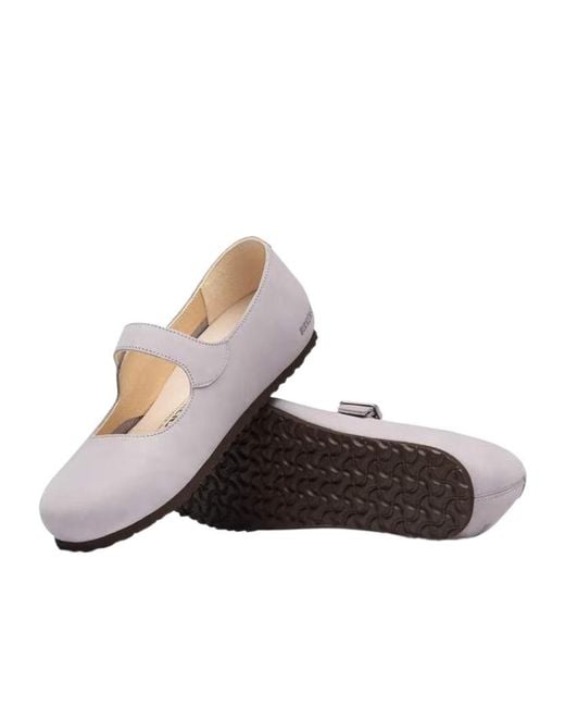 Birkenstock White Santa Clarita Mary Jane Flats
