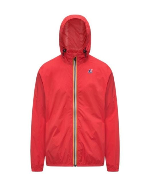 K-Way Red Le Vrai 4 0 Claude Zip Hooded Jacket for men