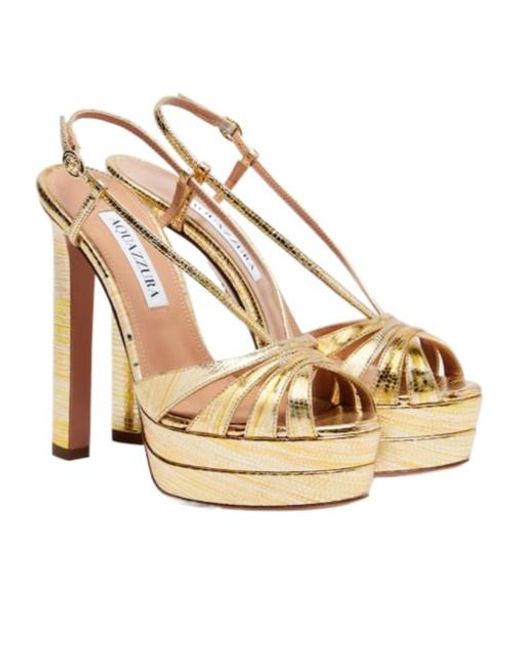 Aquazzura Metallic High-Heel Sandals