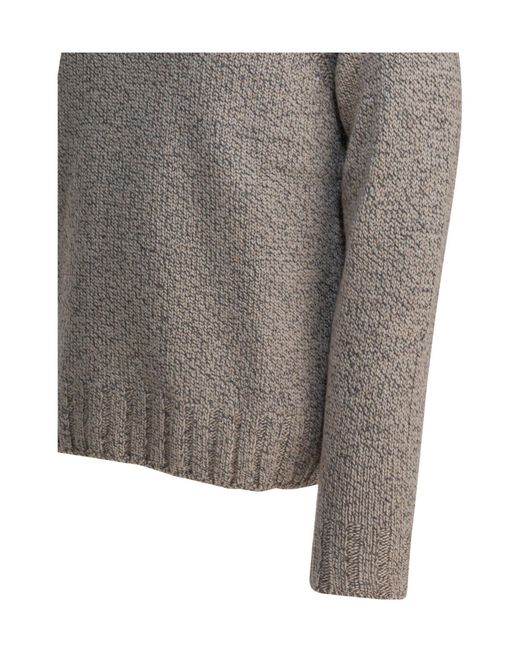Zegna Gray Turtleneck Knitted Jumper for men