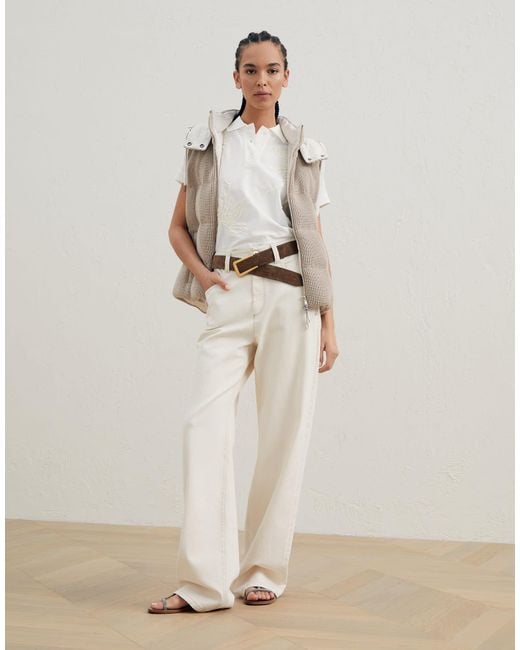 Brunello Cucinelli Natural Down Padded Knit Gilet