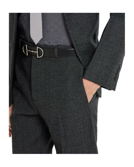 Gucci Black Mouliné Pants for men