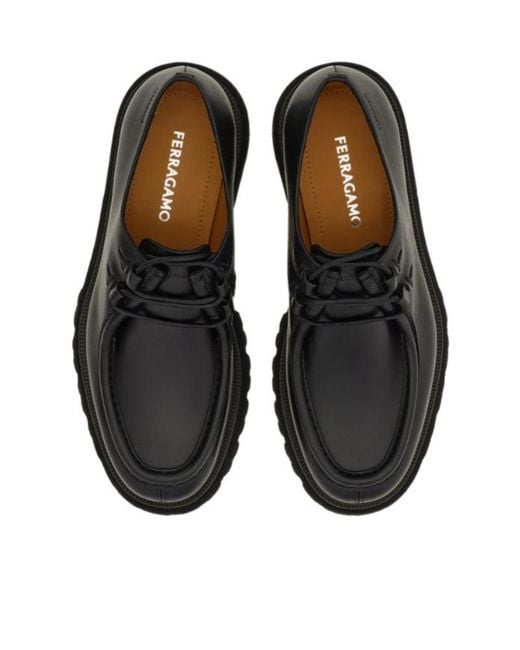 Ferragamo Black Chunky Lace-Up for men