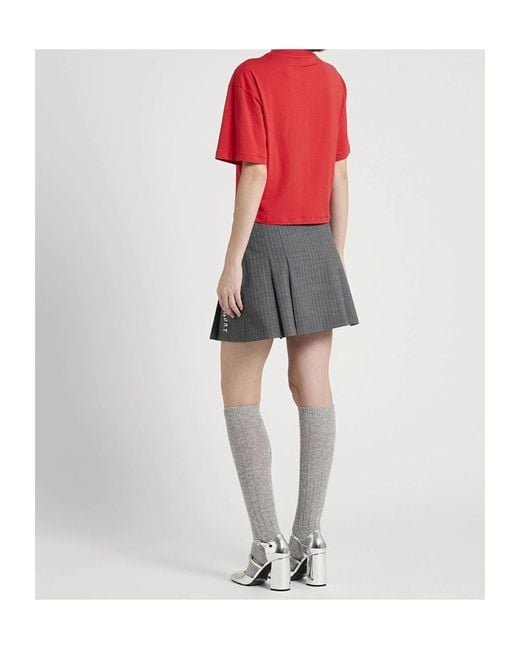 MAX&Co. Red Printed Short-Sleeved T-Shirt