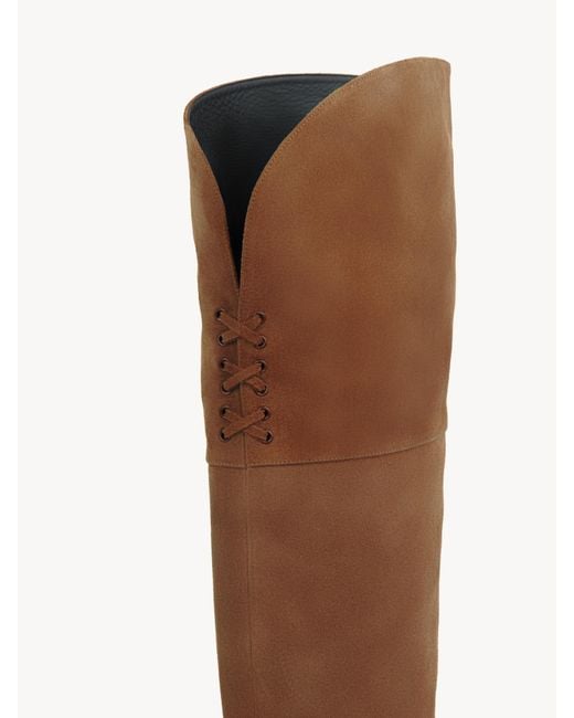 Chloé Brown Chloé Eve Knee-High Heeled Boots