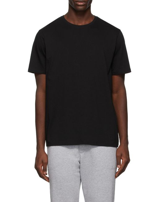 Vince Black T-Shirt With Round Neck And Short Sleeves for men