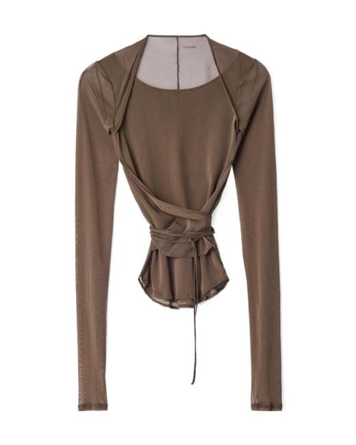 Lemaire Brown Ballerina Wrap Top