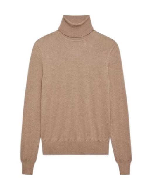 Saint Laurent Brown Turtleneck Sweater for men