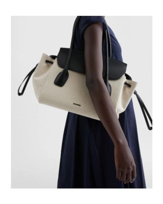 Jil Sander Black Small Voyage Top Handle Bag