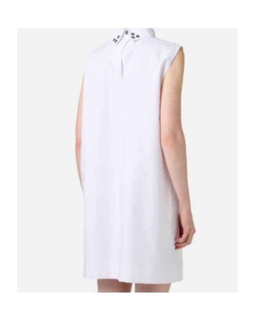 Iceberg White Stand-Collar Dress