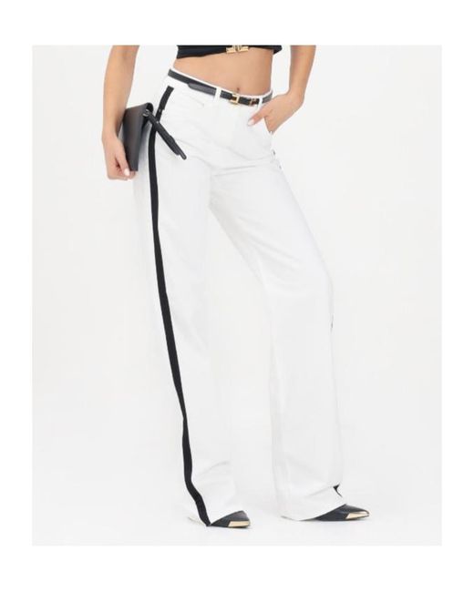 Elisabetta Franchi Natural Belted Jeans