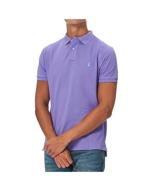 Polo Ralph Lauren Purple Pony Embroidered Short-Sleeved Polo Shirt for men
