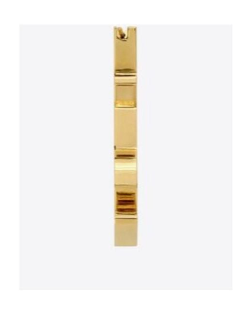 Saint Laurent Metallic Logo Detailed Single Earring
