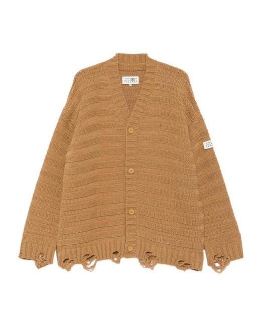 MM6 by Maison Margiela Natural Wool Cardigan for men