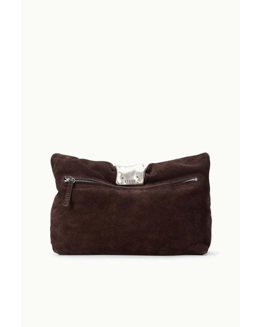Staud Brown Logo Shoulder Bag