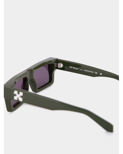 Off-White c/o Virgil Abloh Green Rectangle Sunglasses for men