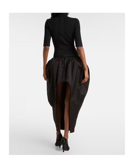 Magda Butrym Black Turtleneck Midi Dress