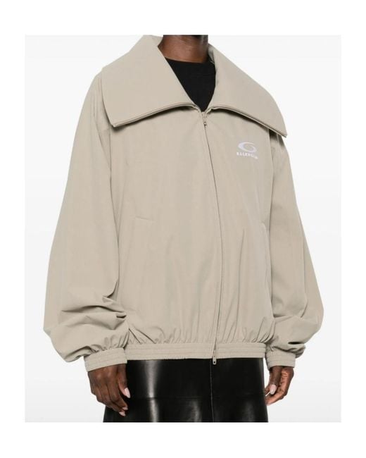 Balenciaga Natural High Collar Zipped Jacket