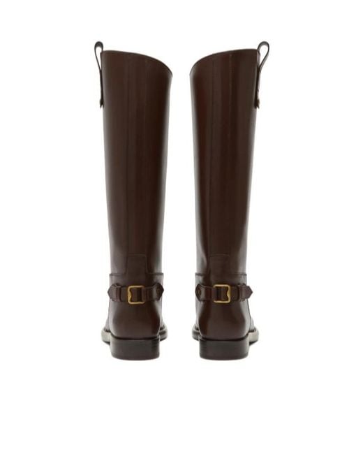 Burberry Brown Cavalier Knee-High Boots