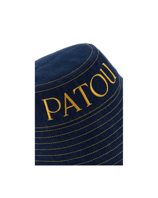 Patou Blue Embroidered Bucket Hat