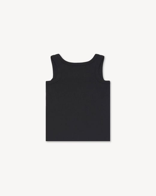KENZO Black Logo Ribbed Tank Top