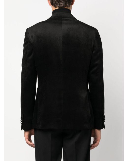 Lardini Black Velvet Blazer Jacket for men