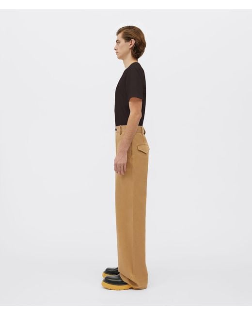 Bottega Veneta Black Crewneck Straight Hem T-Shirt for men