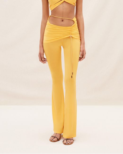 Jacquemus Yellow Le Pantalon Espelho Skirt Trousers