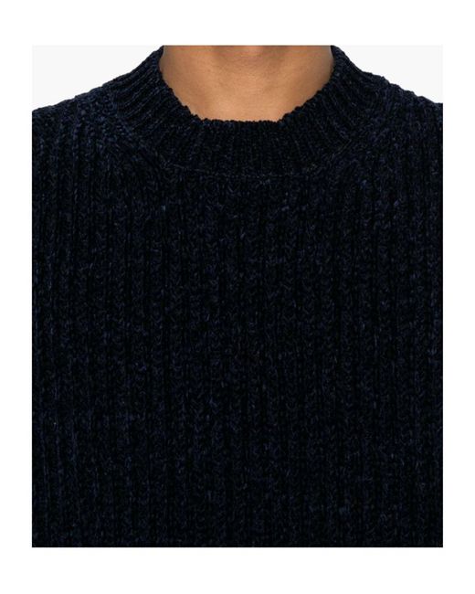 Junya Watanabe Blue Crewneck Knitted Jumper for men