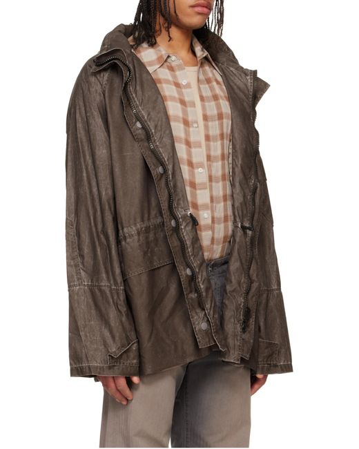 Our Legacy Brown Horizon Hooded Jacket for men