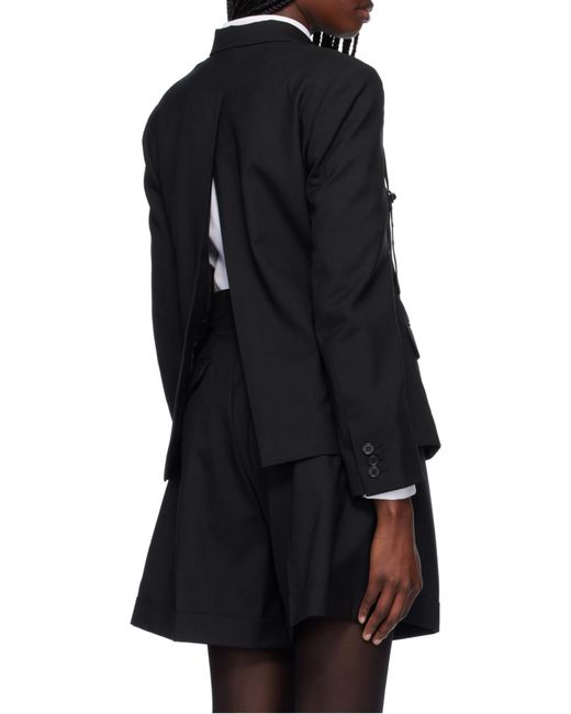 Comme des Garçons Black Noir Kei Ninomiya Buckled Detail Jacket