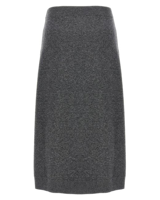 Brunello Cucinelli Gray Cashmere Skirt