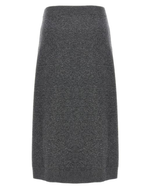 Brunello Cucinelli Gray Cashmere Skirt