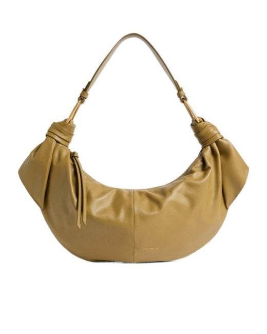 Coccinelle Metallic Furoshik Knotted Zip-Up Medium Shoulder Bag