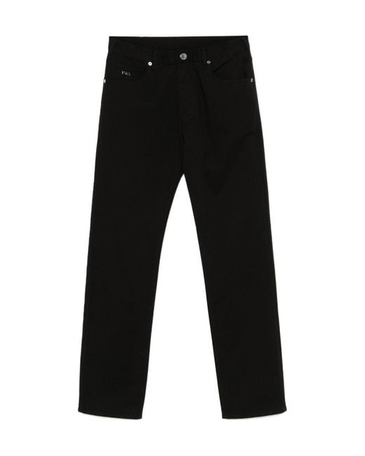 Emporio Armani Black Slim-Fit Trousers for men