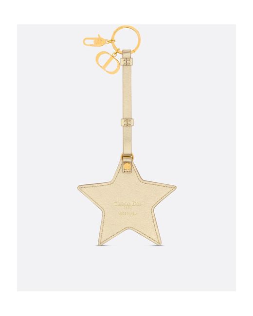 Dior Metallic Star Key Ring With Mirror