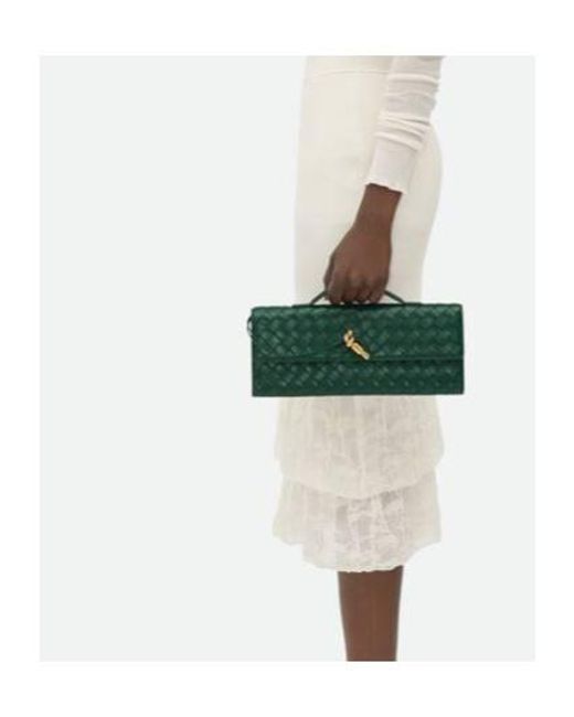 Bottega Veneta Green Andiamo Clutch Bag
