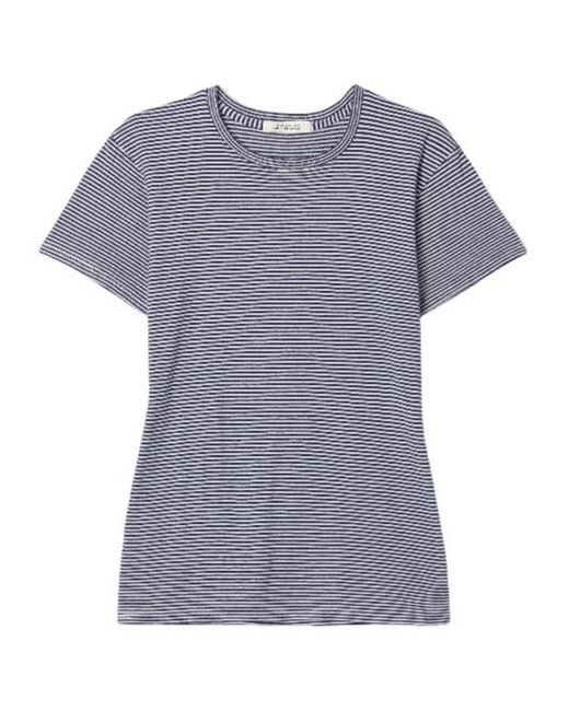 Nili Lotan Gray Lana Striped Cotton-Jersey T-Shirt