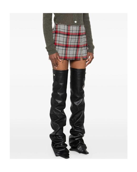 R13 Red Plaid Skirt